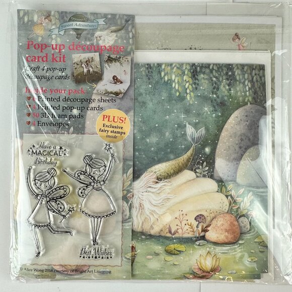 Sweet Adornments Pop-Up Decoupage Card Kit With Exclusive Fairy Stamps - Picture 1 of 3